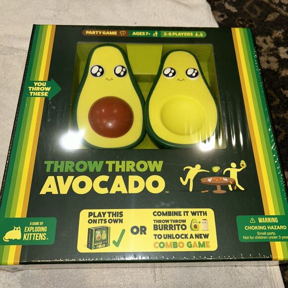 Exploding Kittens Throw Throw Avocado Card Game Ages 7 BRAND NEW SEALED - Picture 1 of 2